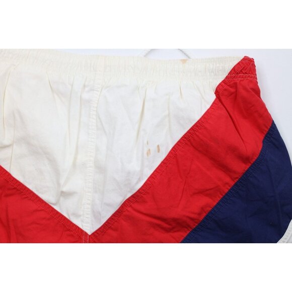 Vintage 90s Pierre Cardin Mens Large Distressed Spell Out Sailing Lined Shorts - Picture 11 of 13